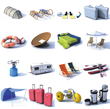 kayak, camping equipment,
