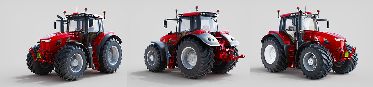 DOSCH 3D Agricultural Tractor Details