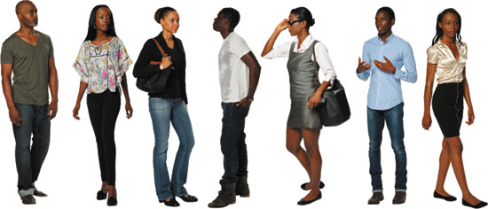 DOSCH DESIGN - DOSCH 2D Viz-Images: People - African American - Casual DOSCH DESIGN - DOSCH 2D Viz-Images: People - African Amer ican - Casual